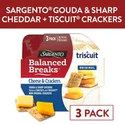 Sargento Balanced Breaks, Cheese & Crackers, Triscuit, Original, 3 Packs
