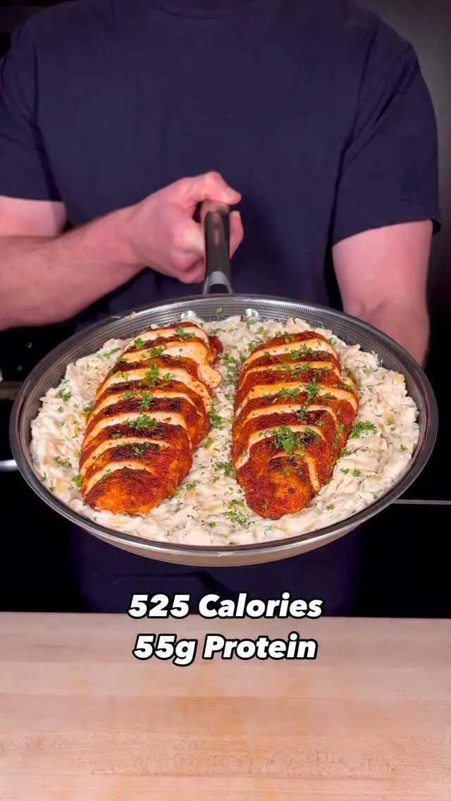 Chicken Alfredo Orzo