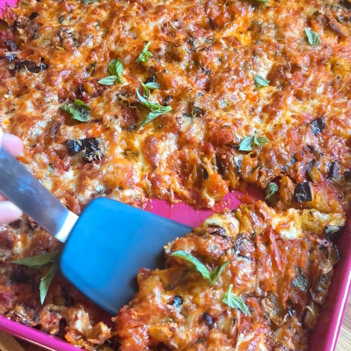 sheet pan spaghetti squash alla norma