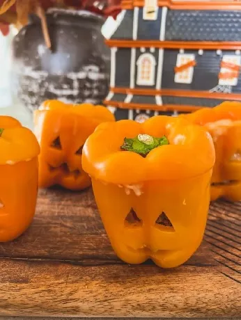 How to Make the Cutest Jack-O'-Lantern Stuffed Peppers