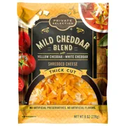 Private Selection Mild Cheddar Blend Thick Cut Shredded Cheese