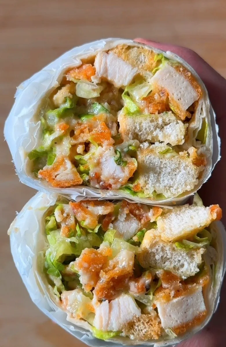 Hot Honey Caesar Chicken Wrap
