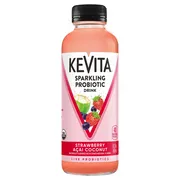KeVita Strawberry Acai Coconut Flavored Beverages Chilled