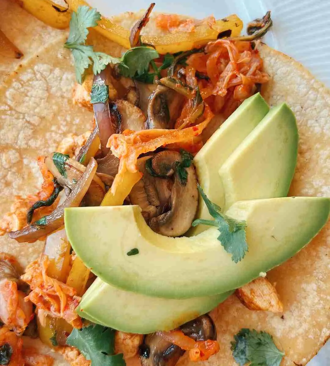 Spicy Kimchi Tofu Tacos