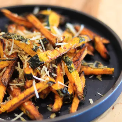 Recipe 'Garlic-Parmesan Pumpkin Fries w/Pumpkin Spice Butter'