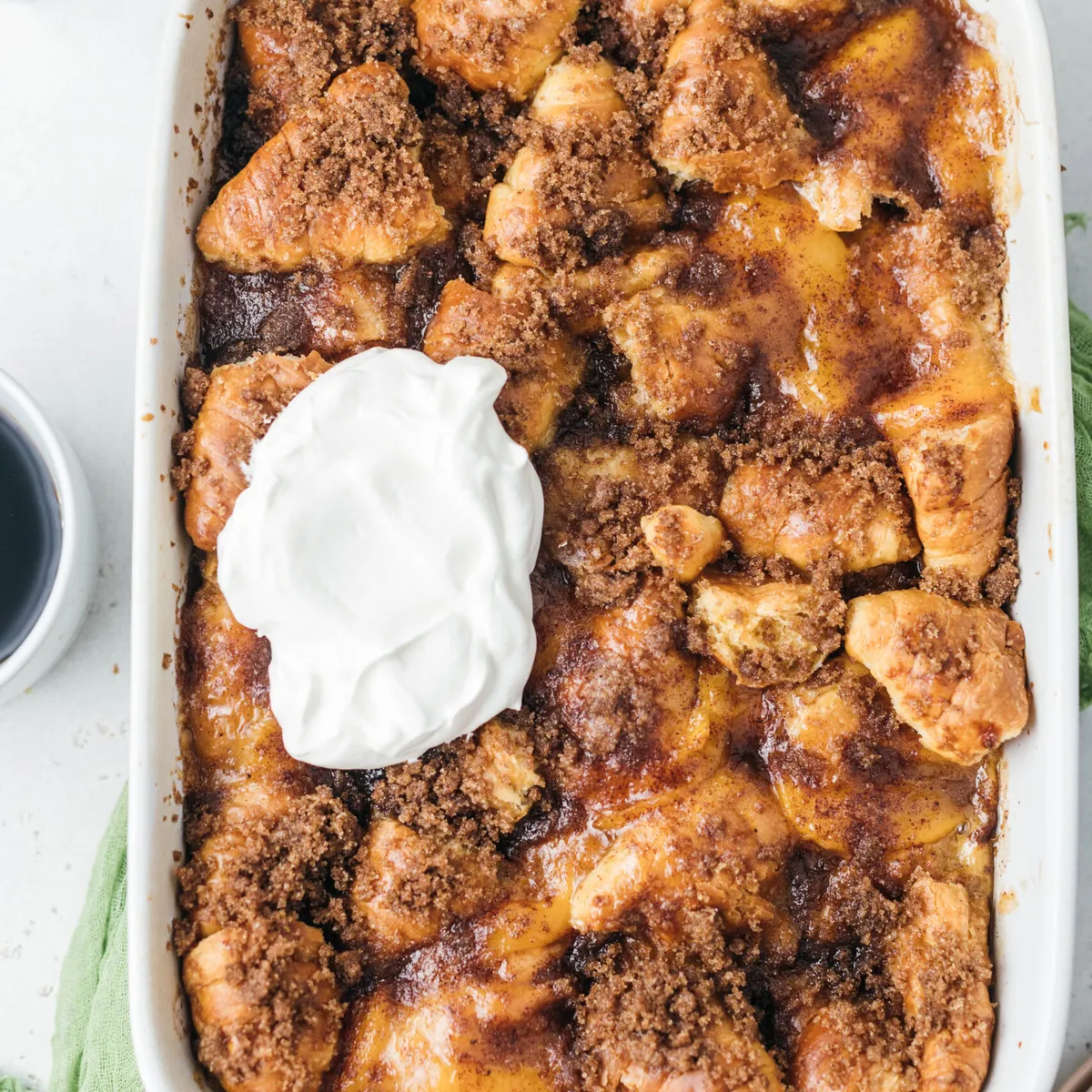 Baked Peach Cobbler French Toast