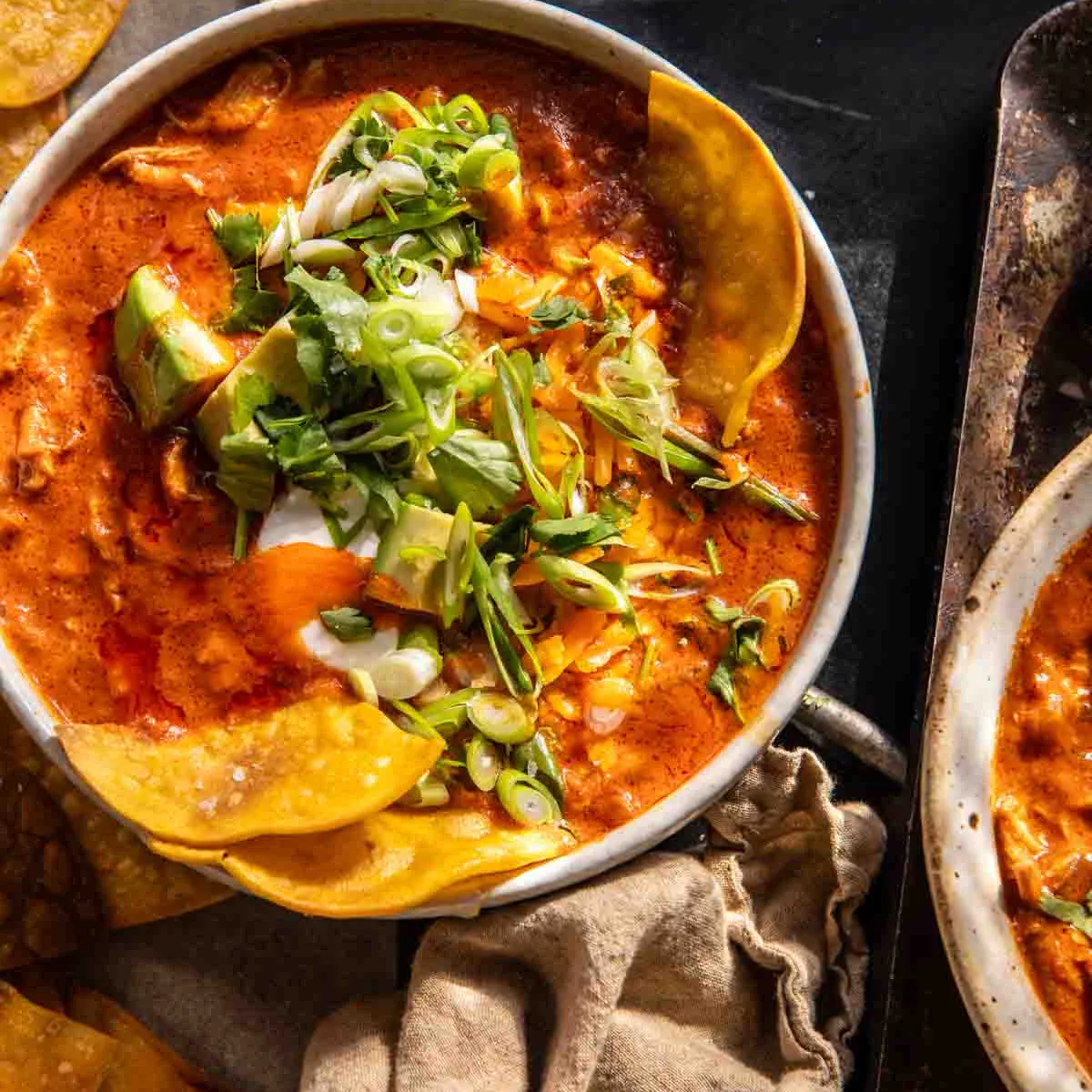 Crockpot Buffalo Chicken Chili