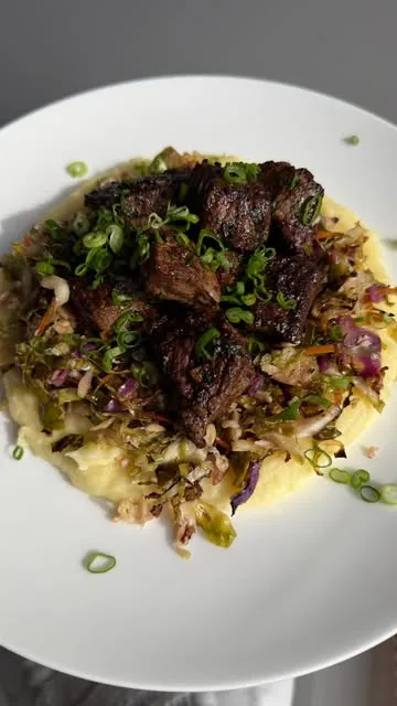 Garlic Steak Bites and Potatoes