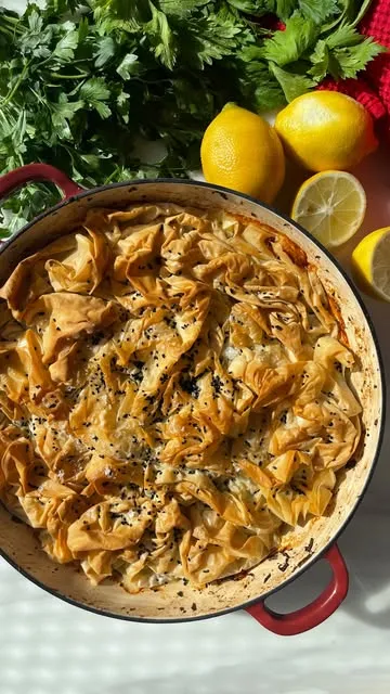 Chicken, Leek, and Pea Phyllo Pie