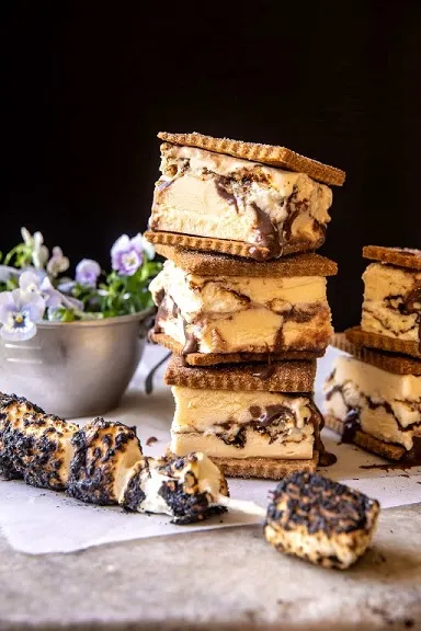 Toasted S'mores Ice Cream Sandwiches