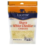 Lucerne Cheese, Shredded, Sharp White Cheddar