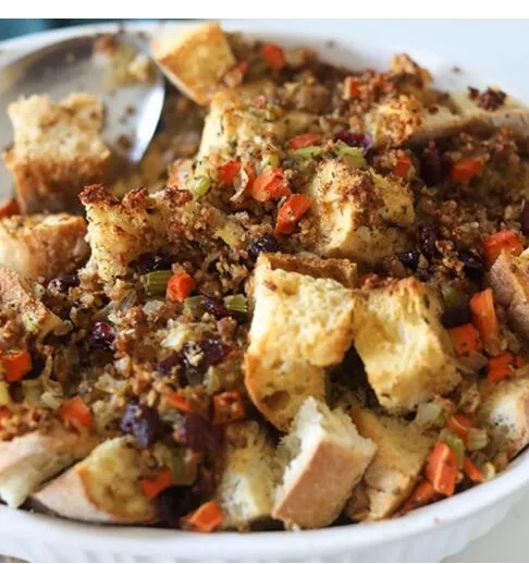 Vegan Sausage Stuffing with Walnut Meat [+VIDEO]