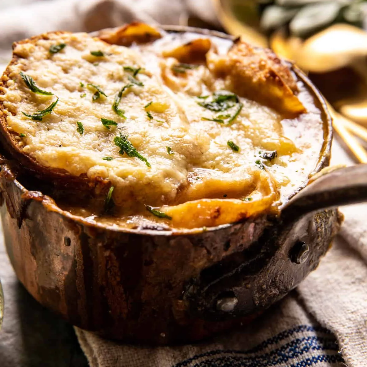 Creamy Tortellini French Onion Soup