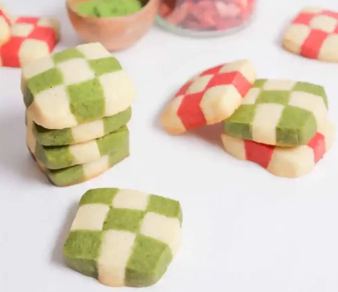 Checkerboard Holiday Cookies