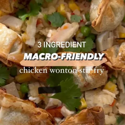 Recipe 'LAZY GAL, 3-INGREDIENT CHICKEN WONTON STIR FRY'
