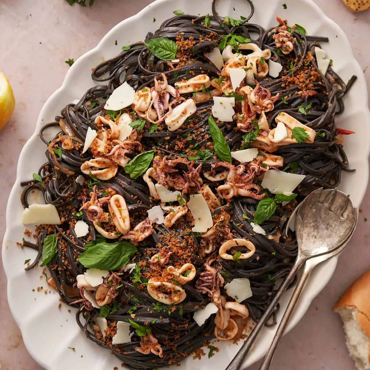 Squid Ink Pasta with Calamari