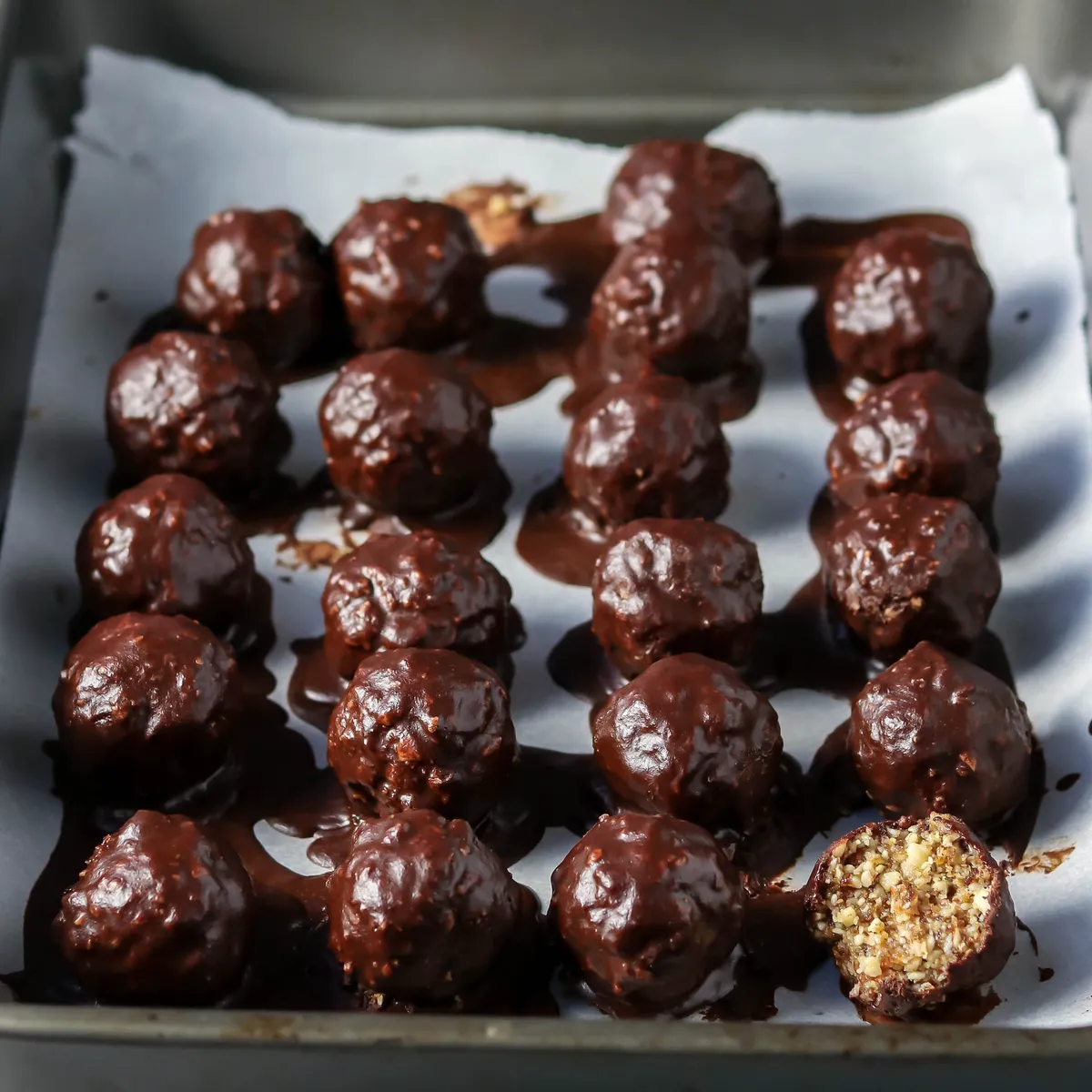 Chocolate-Covered Apricot Ginger Energy Balls