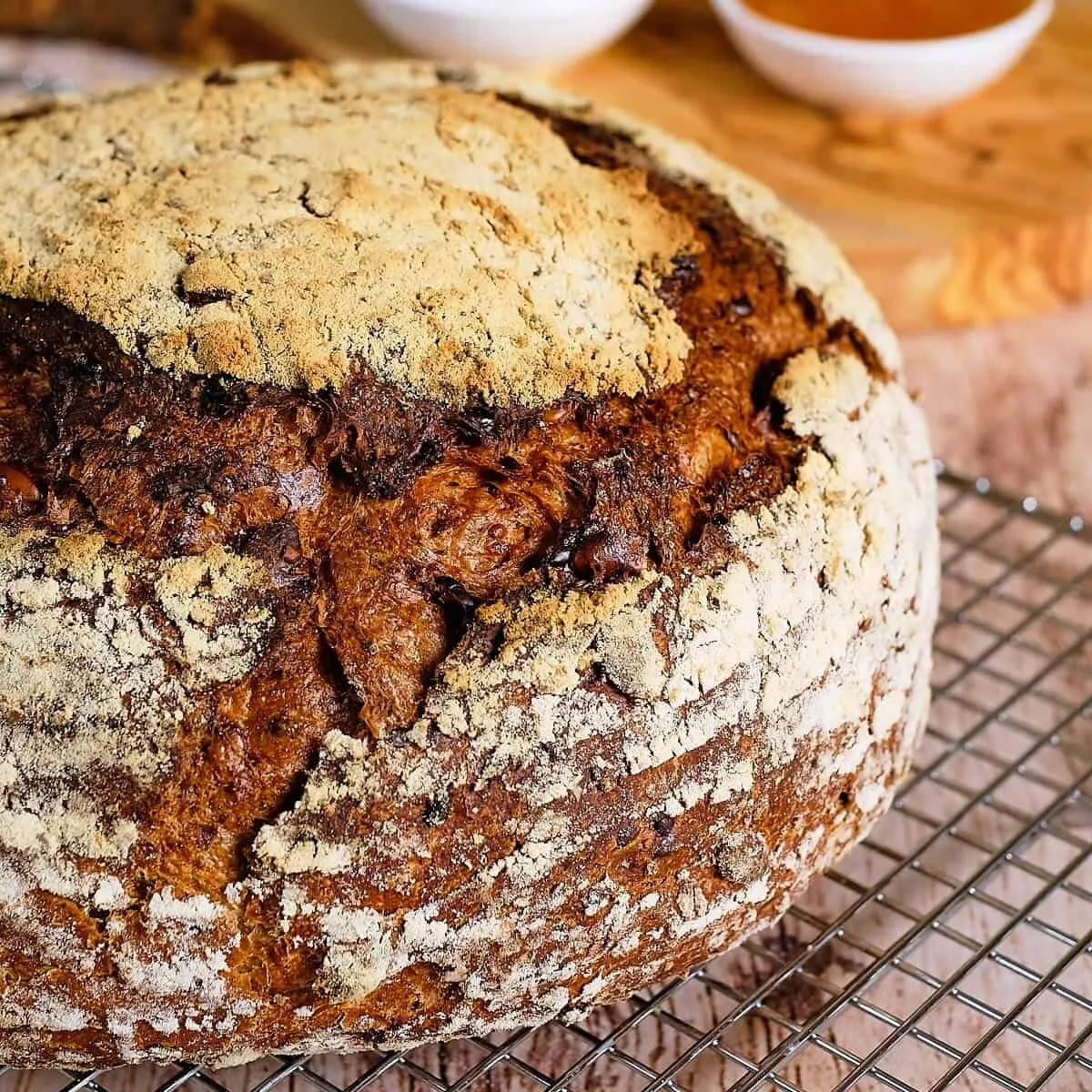 No-Knead Multigrain Bread (High Protein)