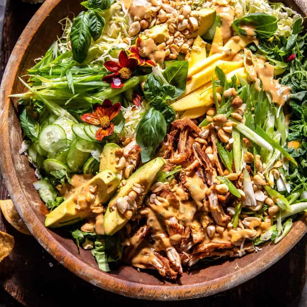 Chili Mango Peanut Chicken Salad