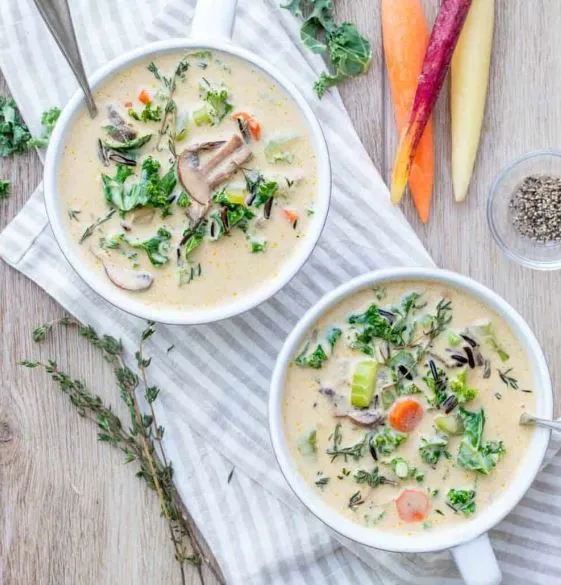 Creamy Veggie Rice Soup