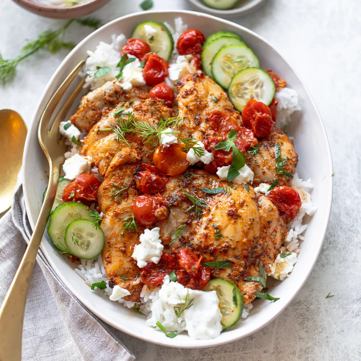 Baked Chicken Souvlaki (No Skewers!)