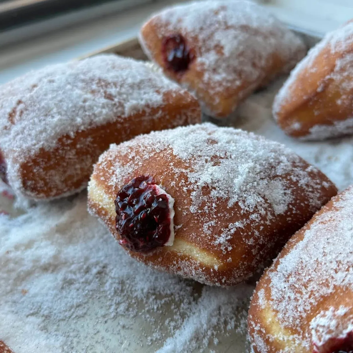 Cream & Jam Filled Doughnuts