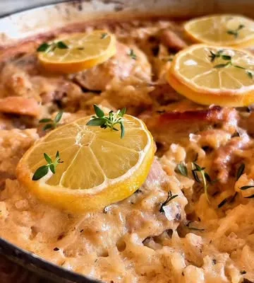 Recipe 'Herbed Lemon Ricotta Chicken and Rice Skillet'