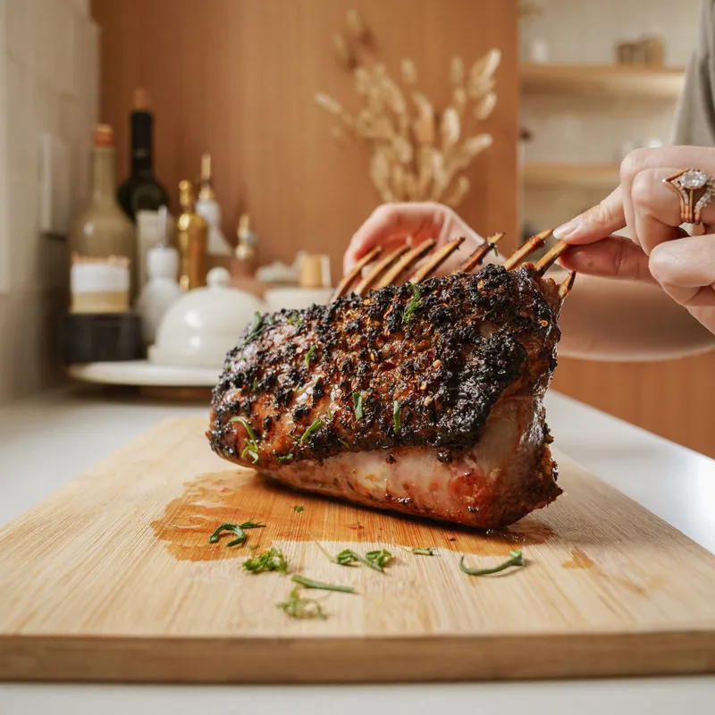 Simple Greek Rack of Lamb