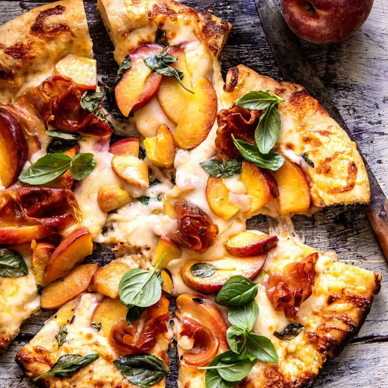 Prosciutto Peach Pizza