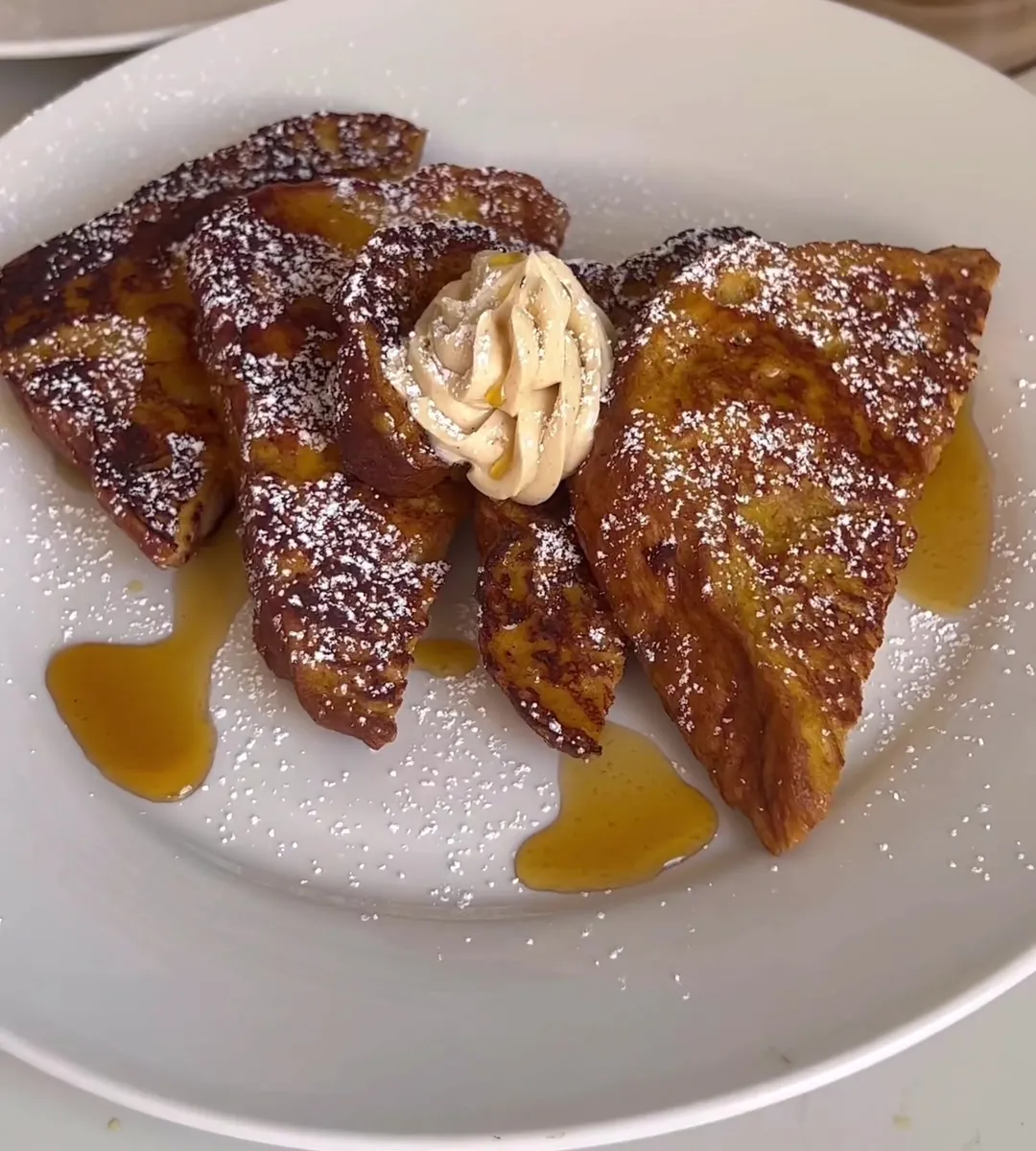 Pumpkin french toast w/ maple butter