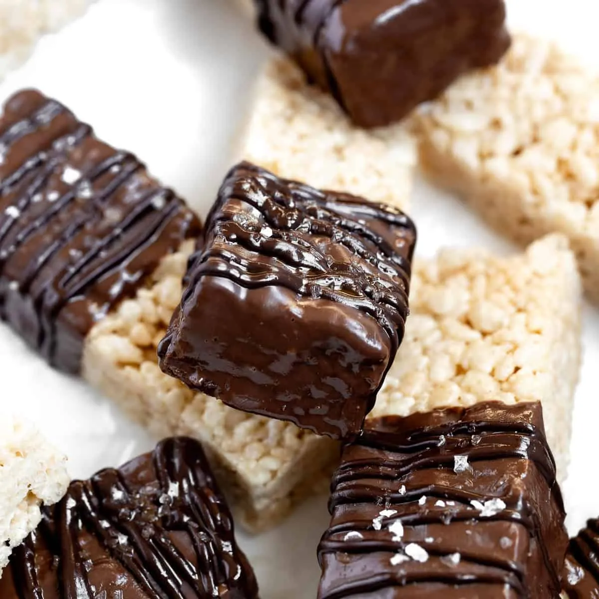 Rice Krispies Treats with Chocolate (Chocolate Dipped!)