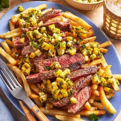 Recipe 'Mango Chimichurri Steak Fries'