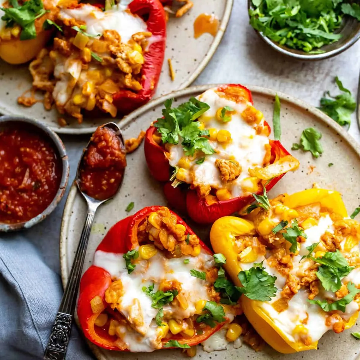 Ground Chicken Stuffed Peppers