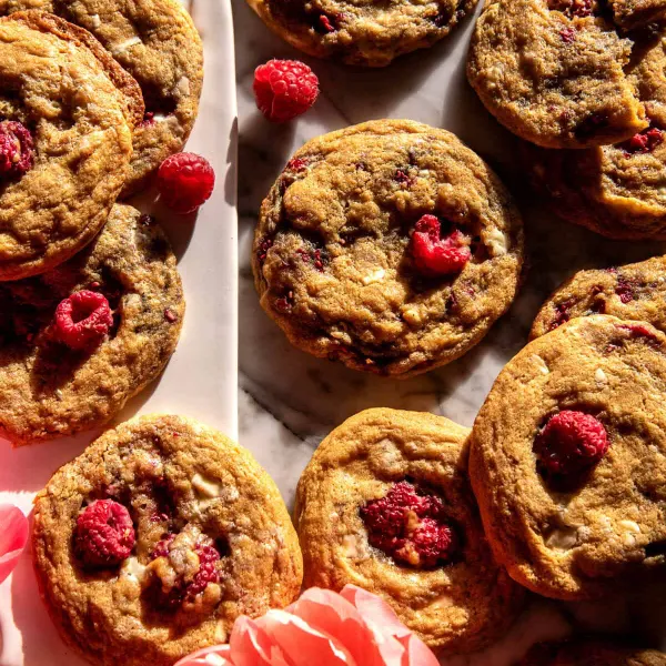Raspberry White Chocolate Magic Cookies