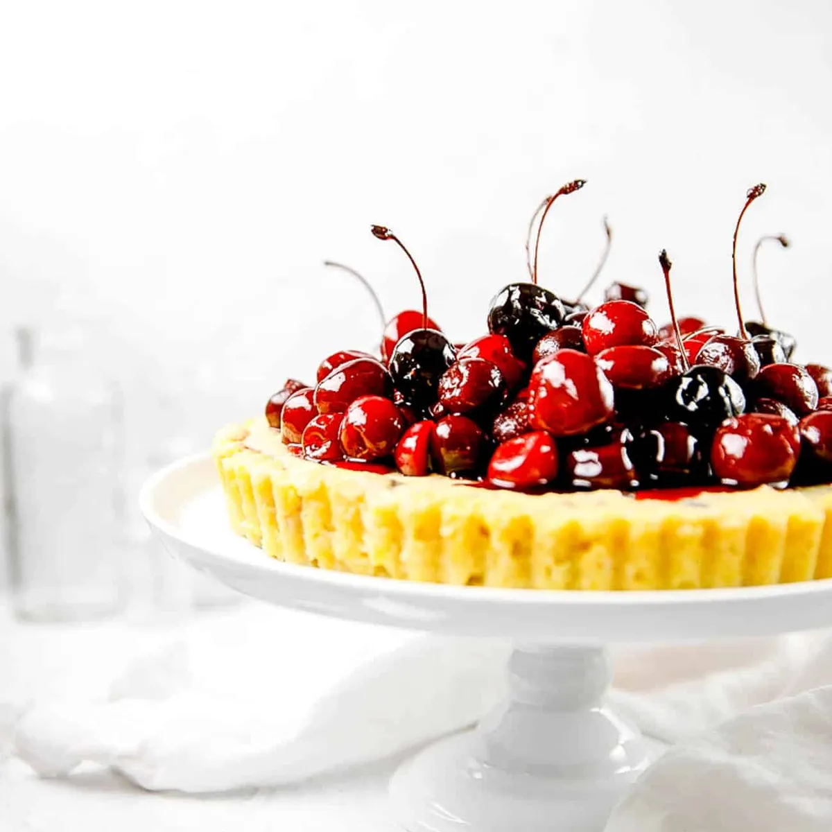 Ricotta Pie with Dark Chocolate and Cherries