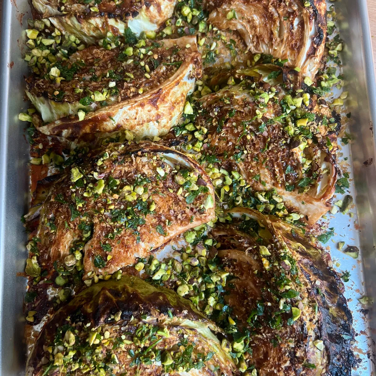 Miso Butter Roasted Cabbage