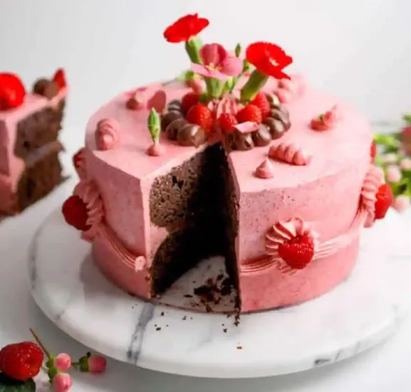 Raspberry Chocolate Layer Cake