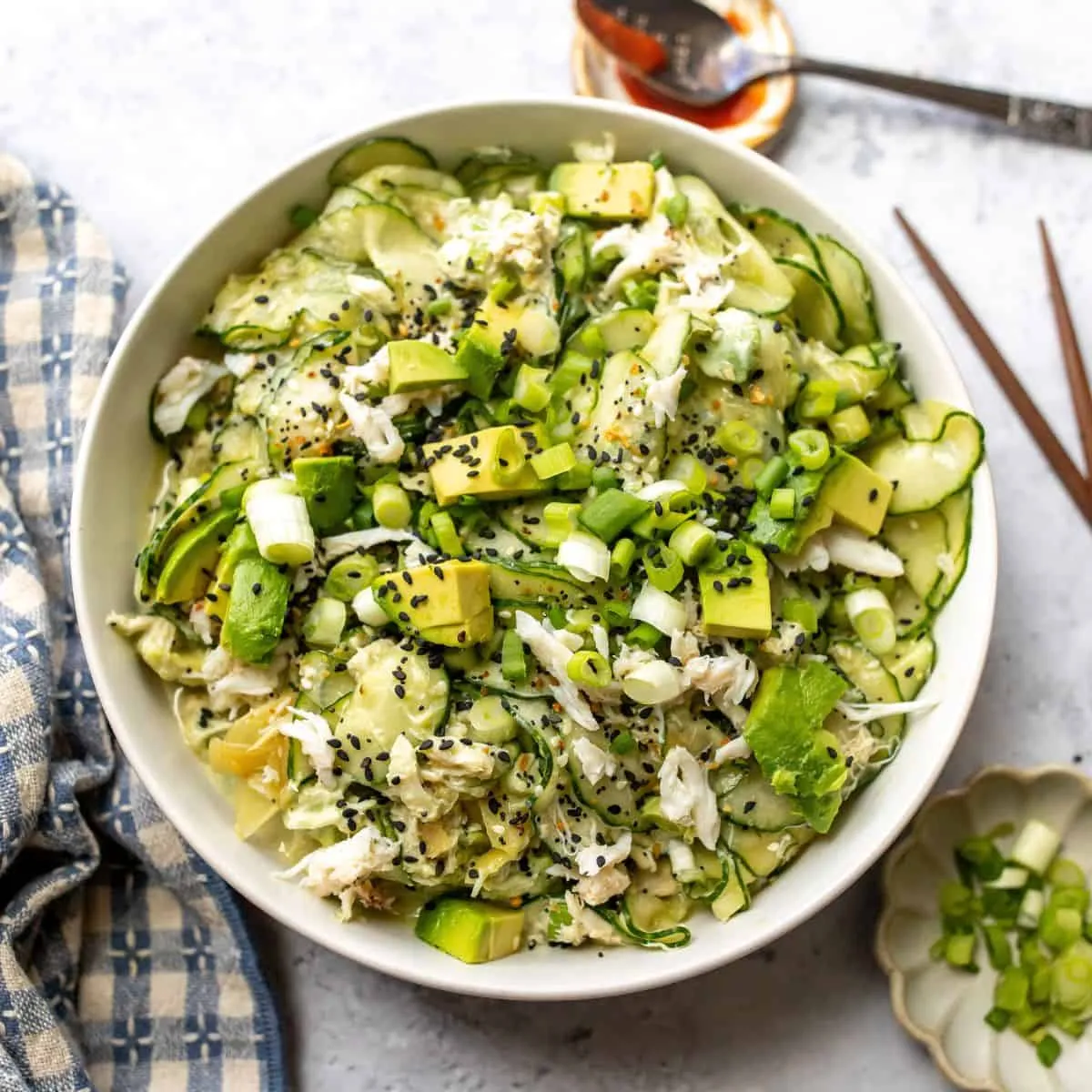 California Roll Cucumber Salad