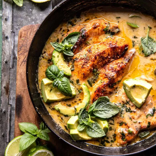 Baked One Pan Garlic Butter Coconut Salmon
