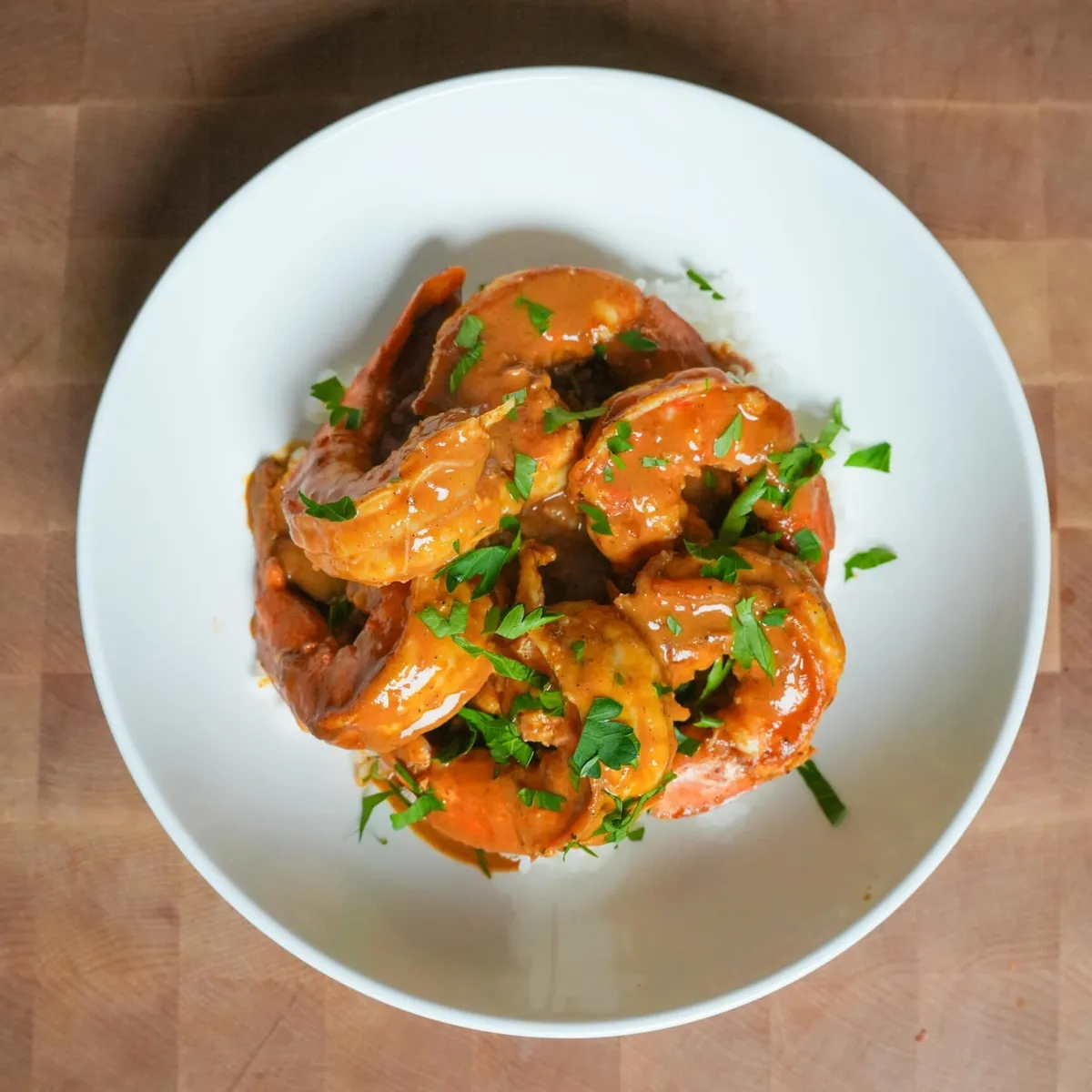 Shrimp with Roasted Red Pepper Sauce
