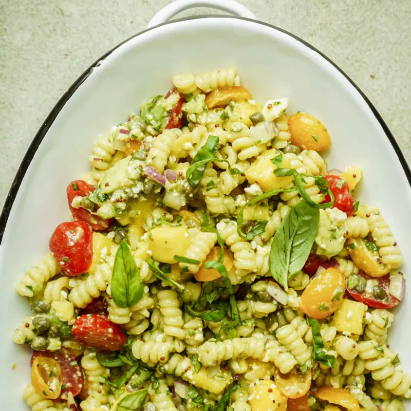 Summer Pasta Salad with Maple Dijon Dressing