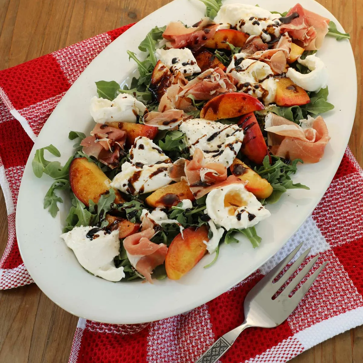 Grilled Peach and Burrata Salad