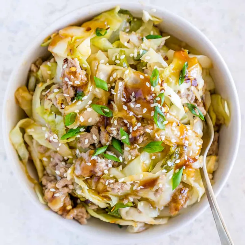 Sweet and Sour Cabbage Stir Fry with Pork
