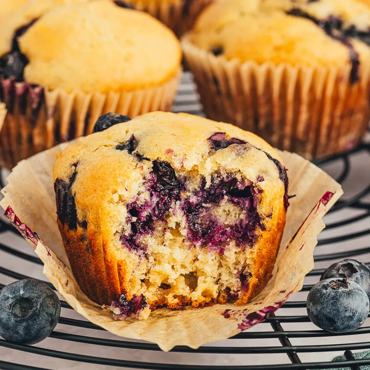 Healthy Blueberry Lemon Muffins