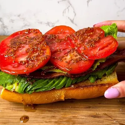 Recipe 'BLTA Toastie with Honey Mustard'