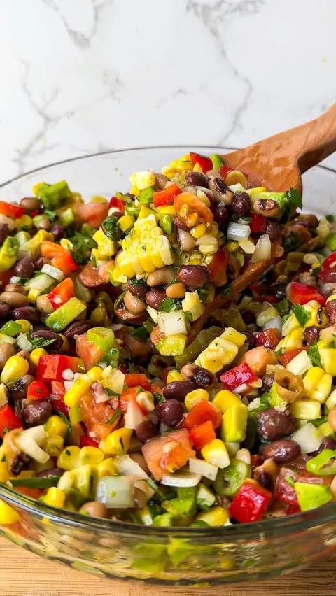 The MOST stunning Animal Welfare Certified Bone-In Ribeye and a pico de gallo-inspired cowboy caviar salad