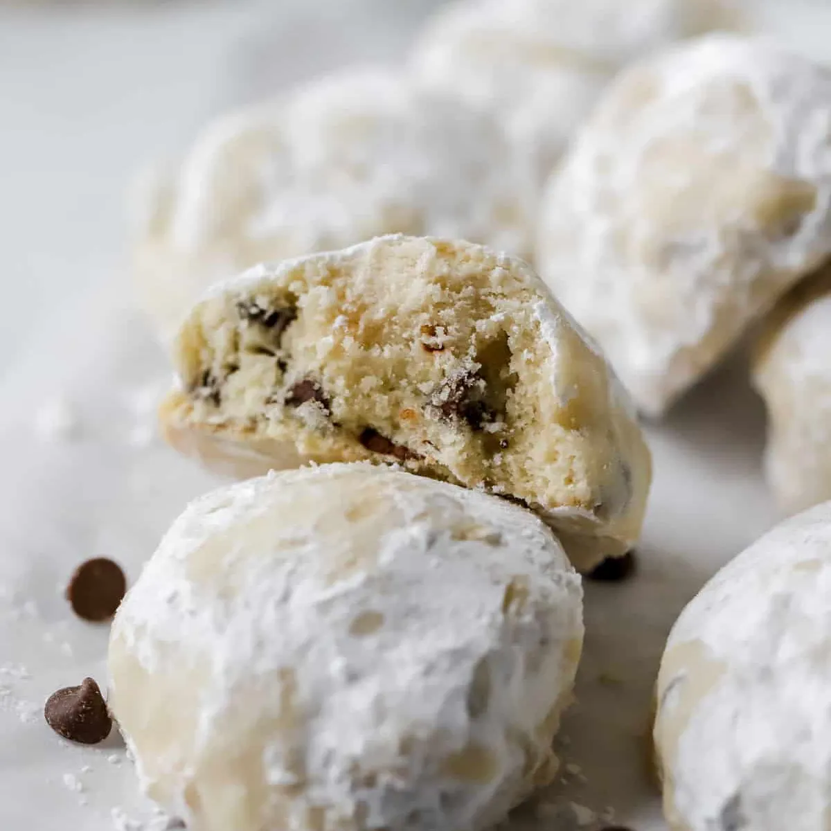 Chocolate Chip Snowball Cookies