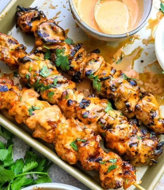 Bang Bang Chicken Skewers