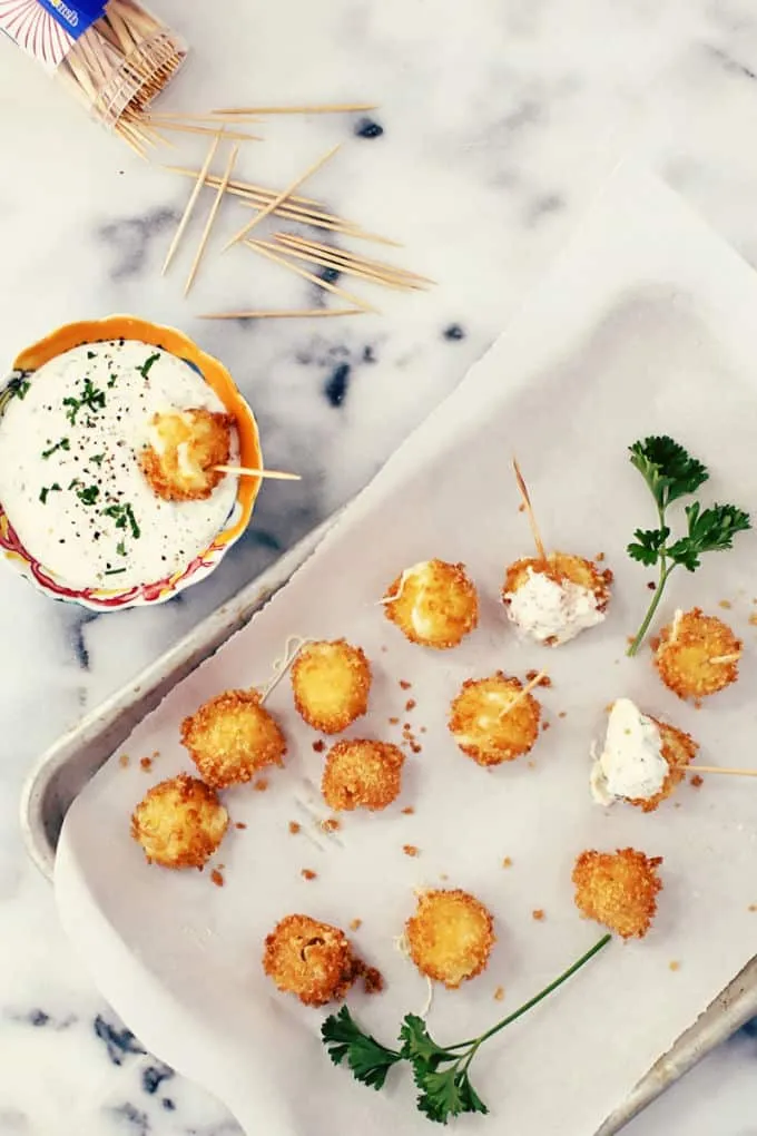Mini Mozzarella Sticks with Jalapeno Ranch Dip Recipe