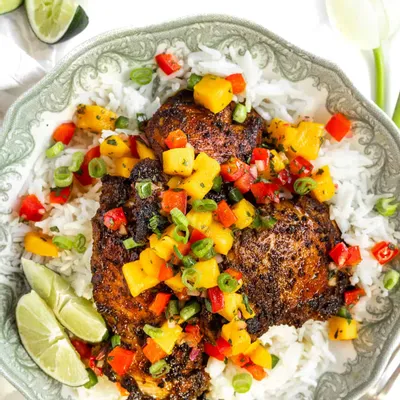 Recipe 'Jerk Chicken and Rice (Easy Recipe!)'